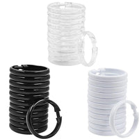Anneaux de Rideau de Douche en Plastique, Lot de 12, 3 Coloris