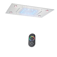 Douche Encastrable LED Plafond Cascade Noir Mat