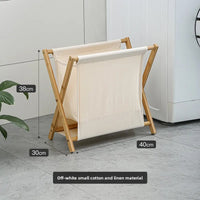 Panier à Linge Pliable en Bambou Structure X 40 cm