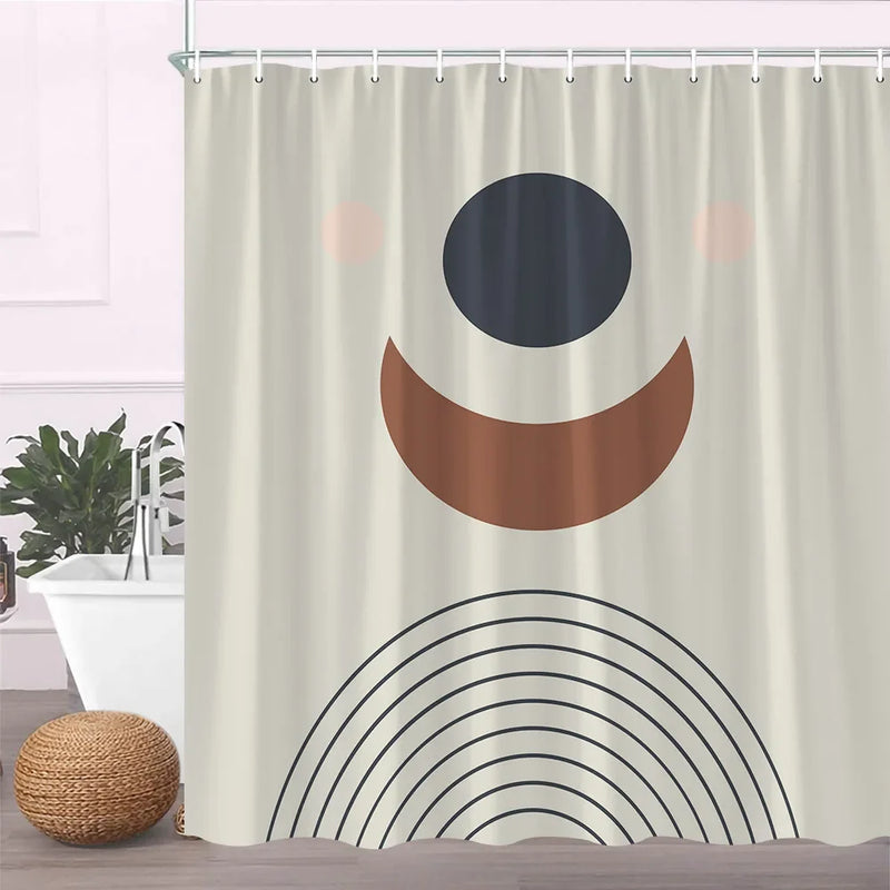Rideau de Douche en Tissu Polyester, 28 Motifs au Choix, 90 à 240 cm