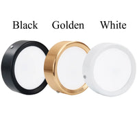 Spot LED Rond Plat en Saillie Cuisine, 3 à 20 W, Ø 75 à 150 mm, Noir, Blanc ou Doré