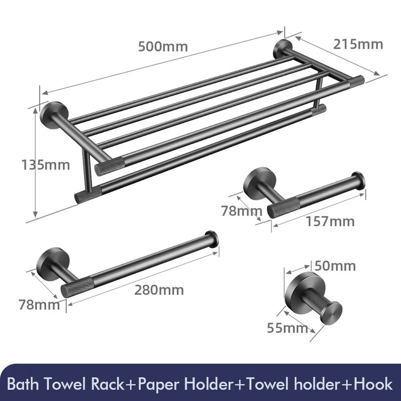 Accessoires Salle de Bain Gris Anthracite à Composer