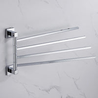 Porte-Serviette Pivotant Chromé en Inox, 2, 3 ou 4 Bras