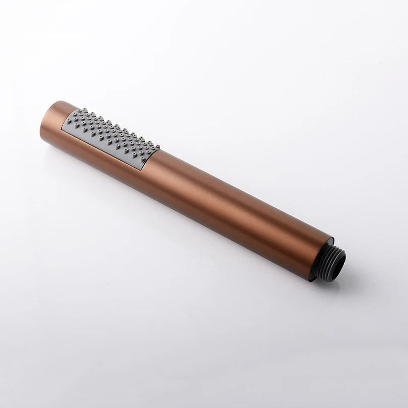 Pommeau de Douche Cylindrique Inox, 9 Finitions, Seul ou avec Flexible