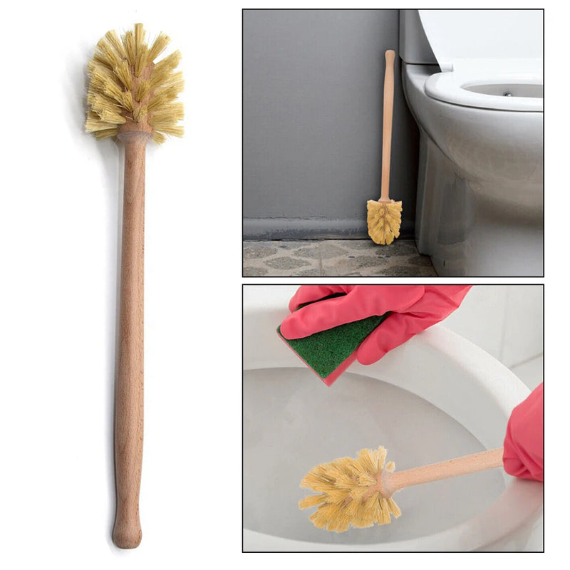 Brosse WC en Bois de Hêtre et Sisal, 34,5 cm