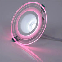 Spot LED Encastrable Cuisine avec Anneau Lumineux Coloré, 3 Modes