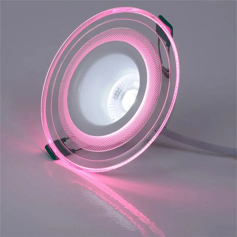 Spot LED Encastrable Cuisine avec Anneau Lumineux Coloré, 3 Modes