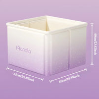 Baignoire Pliable Adulte Carrée 65 x 65 cm, 4 Coloris et Motifs