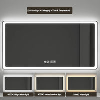 Miroir LED Salle de Bain Rectangulaire Sans Cadre Tactile