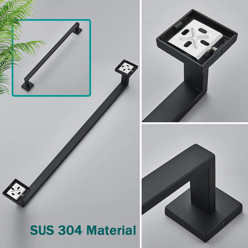 Ensemble Accessoires Salle de Bain Inox 4 Pièces