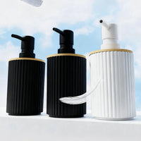 Set Accessoires Salle de Bain Noir ou Blanc, 3 Pièces et Plateau
