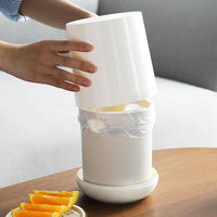 Petite Poubelle Ronde de Salle de Bain Couvercle Pivotant