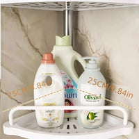 Serviteur de Douche d'Angle Télescopique Blanc 4 Plateaux, 105 à 320 cm