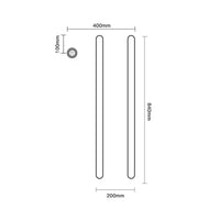 Sèche-Serviette Électrique Mural Vertical 1 à 3 Barres Plates Inox 84 cm