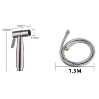 Douchette WC Inox avec Support et Tuyau 1,2 m