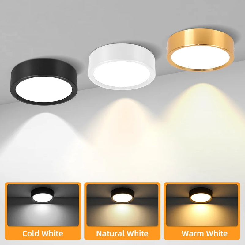 Spot LED en Saillie Cuisine 3 Teintes à Mémoire, 5 Finitions, 5 à 25 W
