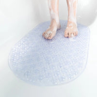 Tapis de Douche Ovale à Bulles Ventouses Anti-Moisissure