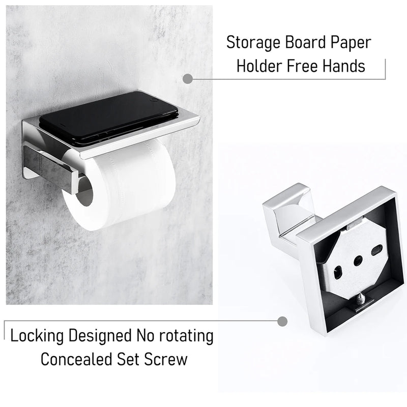 Accessoires Salle de Bain Chromés à l'Unité