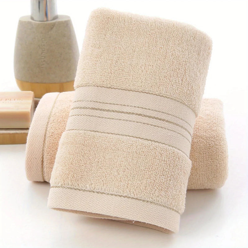 Serviette de Toilette Coton à Liseré Doré 32 x 72 cm