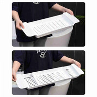 Plateau de Baignoire Extensible en ABS Noir ou Blanc, avec Drainage