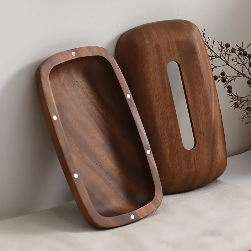 Boîte à Mouchoirs en Bois, 4 Modèles dont Fond Coulissant et Rangement