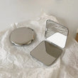 Miroir de Poche Carré Pliable Inox 5,7 cm Double Face