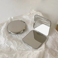 Miroir de Poche Carré Pliable Inox 5,7 cm Double Face