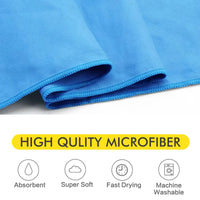 Serviette de Bain Microfibre Séchage Rapide avec Pochette, 4 Tailles