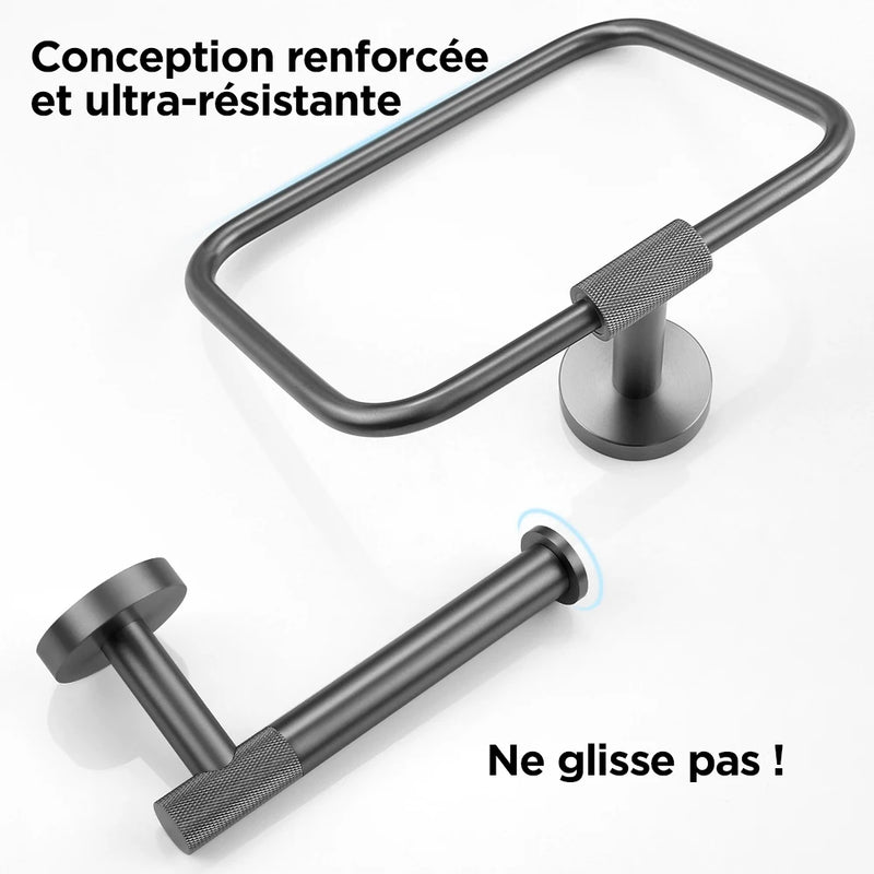 Accessoires Salle de Bain Gris Anthracite à Composer