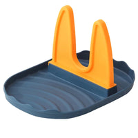 Repose-Couvercle et Cuillère à Plateau Ondulé, Plastique, 19 x 14 cm, 3 Coloris