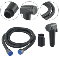 Douchette WC Noire à Gâchette, Seule ou en Kit avec Flexible et Support