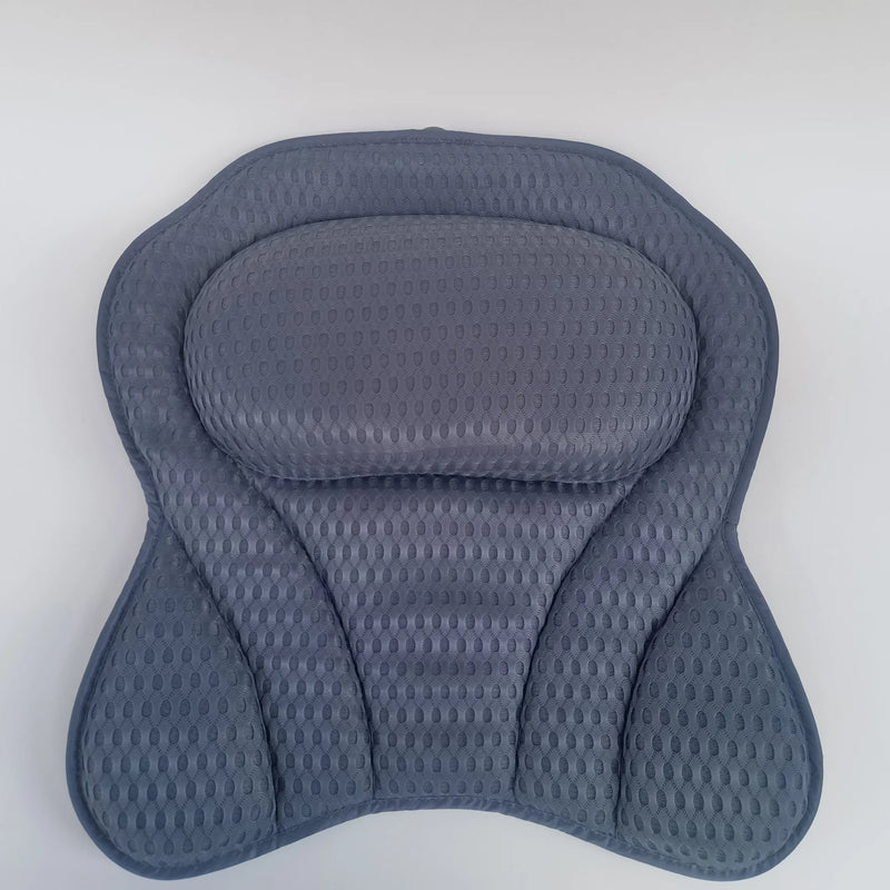 Oreiller de Baignoire Ergonomique Maille 4D Ventouses