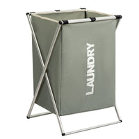 Panier à Linge Pliable 1 à 3 Compartiments, Cadre en X, Noir ou Gris