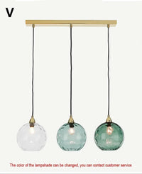 Suspension Cuisine Globes en Verre Coloré Texturé, 1 à 8 Têtes