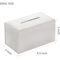 Cache Boîte à Mouchoirs Rectangulaire en Simili Cuir Pliable, 6 Coloris