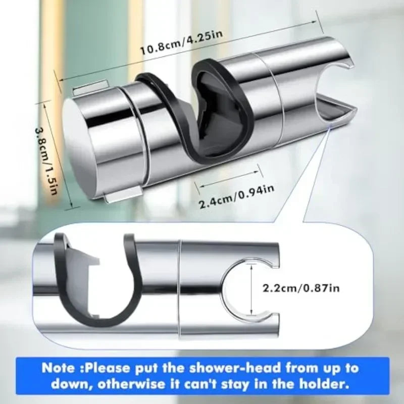 Support Douchette Coulissant ABS pour Barre 20-25 mm, 4 Finitions