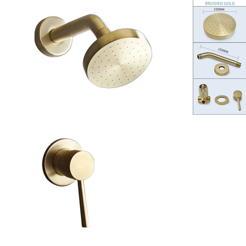 Douche Encastrable Pluie 10 cm, 4 Finitions
