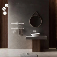 Barre Porte-Serviettes Murale Laiton, 40 ou 50 cm, Noir, Blanc, Doré, Gris