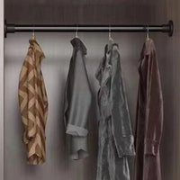 Barre de Douche Télescopique en Acier, Blanc ou Noir, 30 à 80 cm