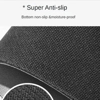 Tapis de Cuisine Diatomite Antidérapant Beige Bordure Noire, Largeur 45 cm