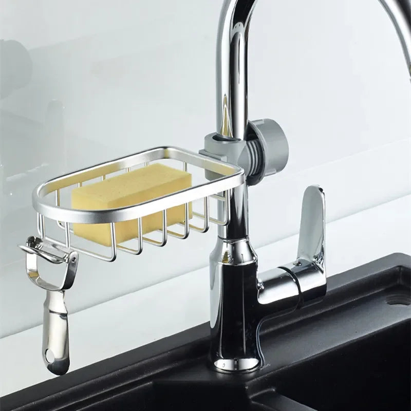 Porte-Savon à Clip pour Robinet ou Barre de Douche, Aluminium, 4 Couleurs