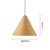 Suspension Cuisine Cône Tressé Beige ou Brun, Ø 40 à 80 cm