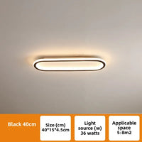 Plafonnier LED Cuisine Ovale Dimmable Doré Noir Blanc