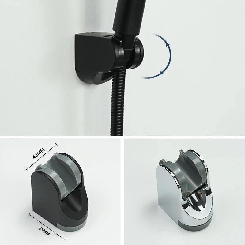 Support de Douche à Main Fixe ou Réglable en ABS
