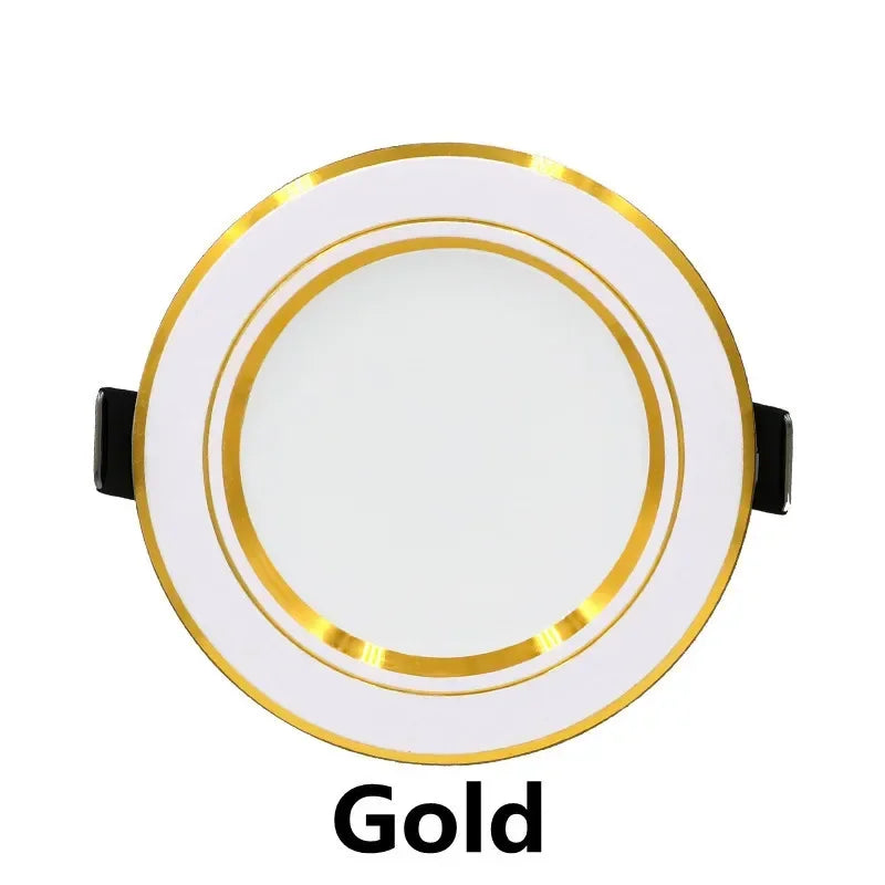 Downlight LED Encastrable Cuisine Ultra Plat, Blanc, Argent ou Doré, 5 à 18 W