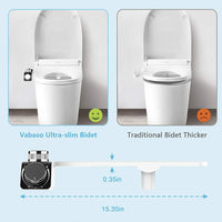 Bidet WC Non Électrique Double Buse Raccord G1/2, Rallonge Flexible en Option