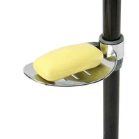 Porte-Savon Barre de Douche Chromé Ovale ou Feuille 22 à 25 mm