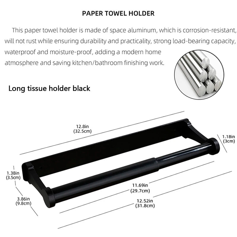 Porte-Essuie-Tout Sous Meuble ou Porte-Papier Toilette à Tablette, à la Pièce