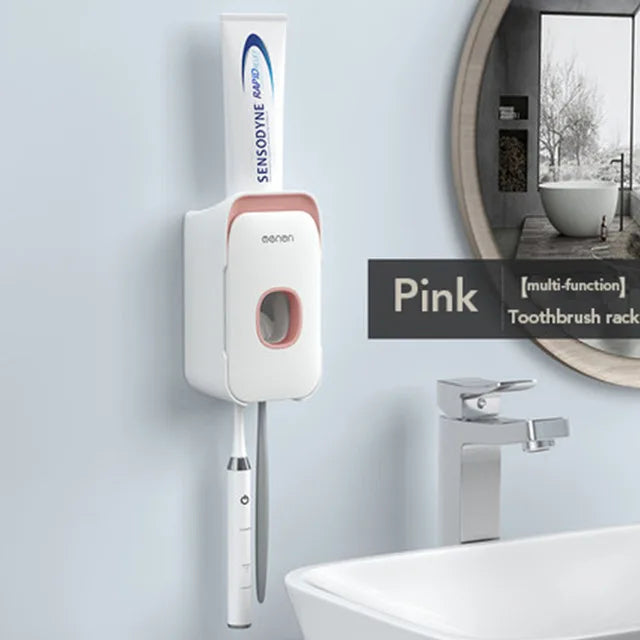 Porte-Brosse Mural Magnétique avec Tiroir et Distributeur de Dentifrice, 2 à 4 Gobelets