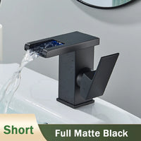 Mitigeur Lavabo Cascade LED Couleur Changeante